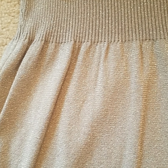 Sparkly silver short sleeve dress with cowl neck - Picture 2 of 2